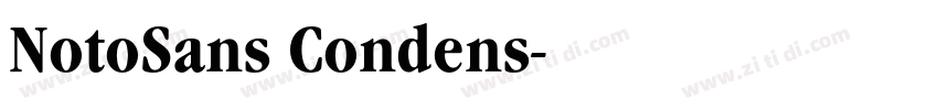NotoSans Condens字体转换